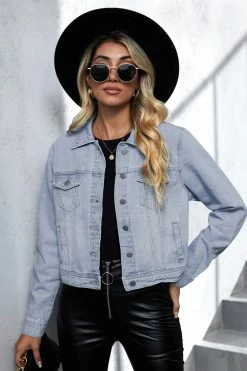 CUPSHE Cool Girl Denim Button-Front Jacket