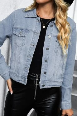 CUPSHE Cool Girl Denim Button-Front Jacket