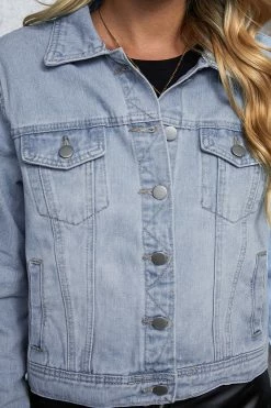 CUPSHE Cool Girl Denim Button-Front Jacket