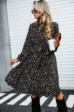 CUPSHE Clothing Northern Lights Speckled A-Line Midi Dress