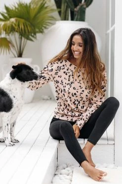 CUPSHE Urban Jungle Leopard Drop Shoulder Sweatshirt Clothing