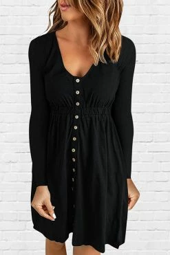 CUPSHE Glow Away Long Sleeve A-Line Dress