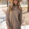 CUPSHE Clothing Lourdes High Neck Long Sleeve Sweater Dress