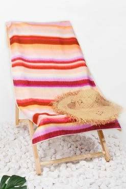 CUPSHE Beach Accessories Sunrise Striped Beach Blanket