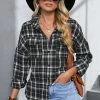 CUPSHE Wishlist Plaid Button-Front Shirt Clothing