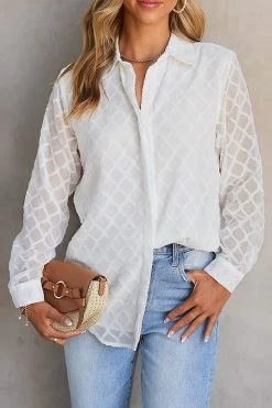 CUPSHE Clothing Vita Geo Jacquard Shirt