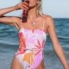 CUPSHE Asia Floral Backless One Piece Swimsuit One Pieces