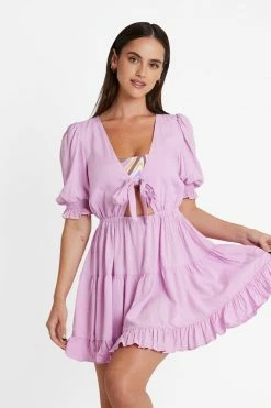 CUPSHE Island Escape Puff Sleeve Mini Dress