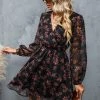 CUPSHE Floral Chiffon A-Line Dress