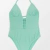 CUPSHE Melinda Hollow Out Halter One Piece Swimsuit One Pieces