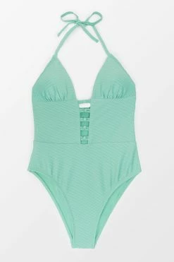 CUPSHE Melinda Hollow Out Halter One Piece Swimsuit One Pieces