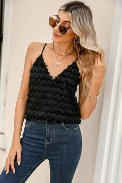 CUPSHE Daya Fringe V-Neck Cami Clothing