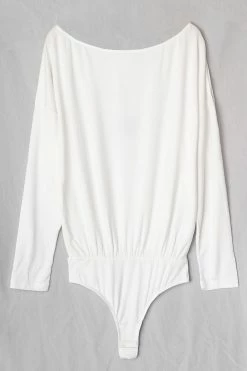 CUPSHE Christina Long Sleeve Drop Shoulder Bodysuit Clothing