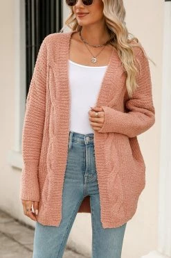CUPSHE Galia Chinlon Knit Open-Front Cardigan