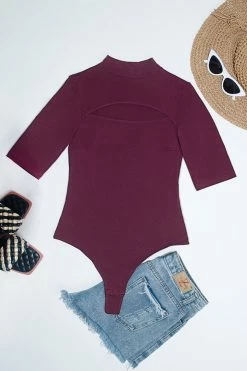 CUPSHE Clothing Addisyn Cut Out Half Sleeve Bodysuit