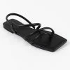 CUPSHE Marni Black Flat Open Toe Sandals Beach Accessories
