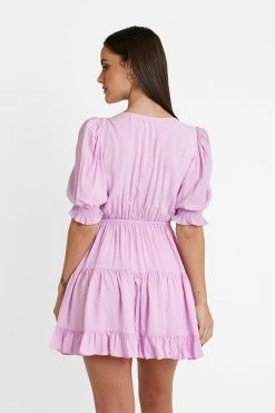 CUPSHE Island Escape Puff Sleeve Mini Dress