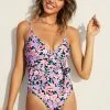 CUPSHE Paluma Falls Plunge Bow Tie One Piece One Pieces