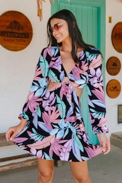 CUPSHE Pacific Grove Bubble Long Sleeve Dress Clothing