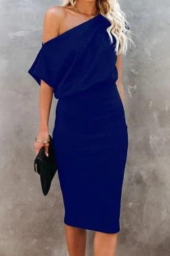 CUPSHE Dresses Best Sellers Buffy Off-the-Shoulder Dolman Sleeve Midi Dress