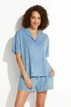 CUPSHE Clothing Lyanna Shirt Collar Top And Drawstring Pant Set