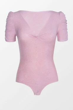 CUPSHE Clothing Anika Puffed Short Sleeve Ruched Bodysuit