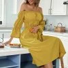 CUPSHE Elva Off-shoulder Ruffle A-Shape Dress Dresses Best Sellers