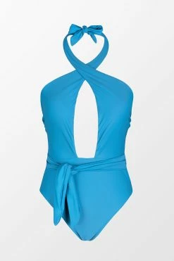 CUPSHE One Pieces Summer Of Love High Neck Belted One Piece Swimsuit