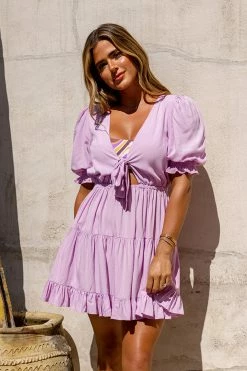 CUPSHE Island Escape Puff Sleeve Mini Dress