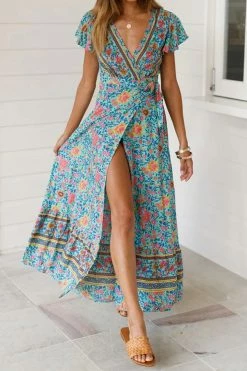 CUPSHE Gertie Flared Sleeve V-neck Lace Up A-shape Dress Dresses Best Sellers