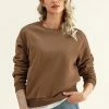 CUPSHE Last Dance Brown Crewneck Sweatshirt