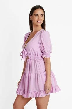 CUPSHE Island Escape Puff Sleeve Mini Dress
