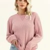 CUPSHE Clothing Nevaeh Pink Drop Shoulder Sweater