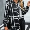 CUPSHE Clothing King & Queen Grid Print Button-Front Shirt
