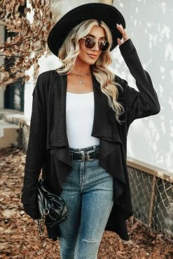 CUPSHE Gisselle Shawl Collar Open-Front Trench Clothing