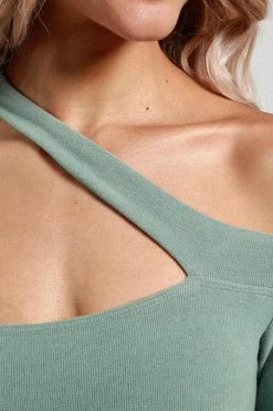 CUPSHE Briana Asymmetrical Neck Bodysuit Clothing