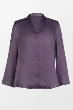 CUPSHE Mazo Shirt Collar Long Sleeve Top