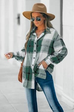 CUPSHE Octavia Plaid Button-Front Shirt