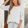 CUPSHE Clothing Elvan Round Neck Striped Tee