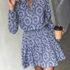 Best deal ๐ฅฐ CUPSHE Vacation Choice Ornate Print Split Neck Mini ๐ Dress ๐คฉ 2 CUPSHE Vacation Choice Ornate Print Split Neck Mini Dress