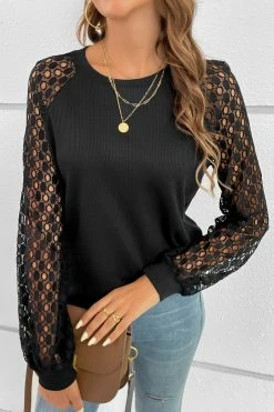 CUPSHE Dedicated To You Ribbed Cutout Raglan Sleeve Tops Clothing
