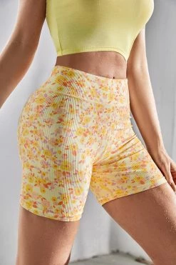 CUPSHE Orange Blossom Ditsy Floral Bike Shorts Clothing