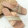 CUPSHE Hidden Gem Woven Strap Slide Sandals Beach Accessories