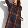 CUPSHE Rhianna Plaid Rounded Hem Shift Dress