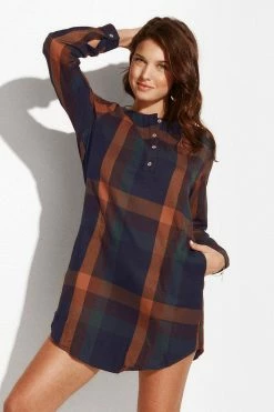 CUPSHE Rhianna Plaid Rounded Hem Shift Dress