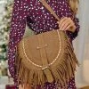 CUPSHE Clothing Quicksand Faux Suede Fringe Crossbody Bag