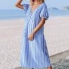 CUPSHE Dresses Best Sellers Lilyana Stripes Lace Up Dress