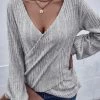 CUPSHE Molten My Heart Ribbed V-Neck Top