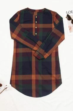 CUPSHE Rhianna Plaid Rounded Hem Shift Dress
