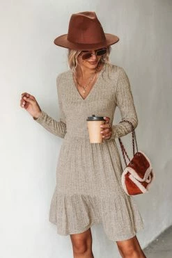 CUPSHE Nedra Surplice Neck Flounce Dress Clothing